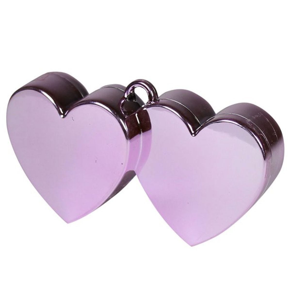 Pink Double Heart Balloon Weight - 135g