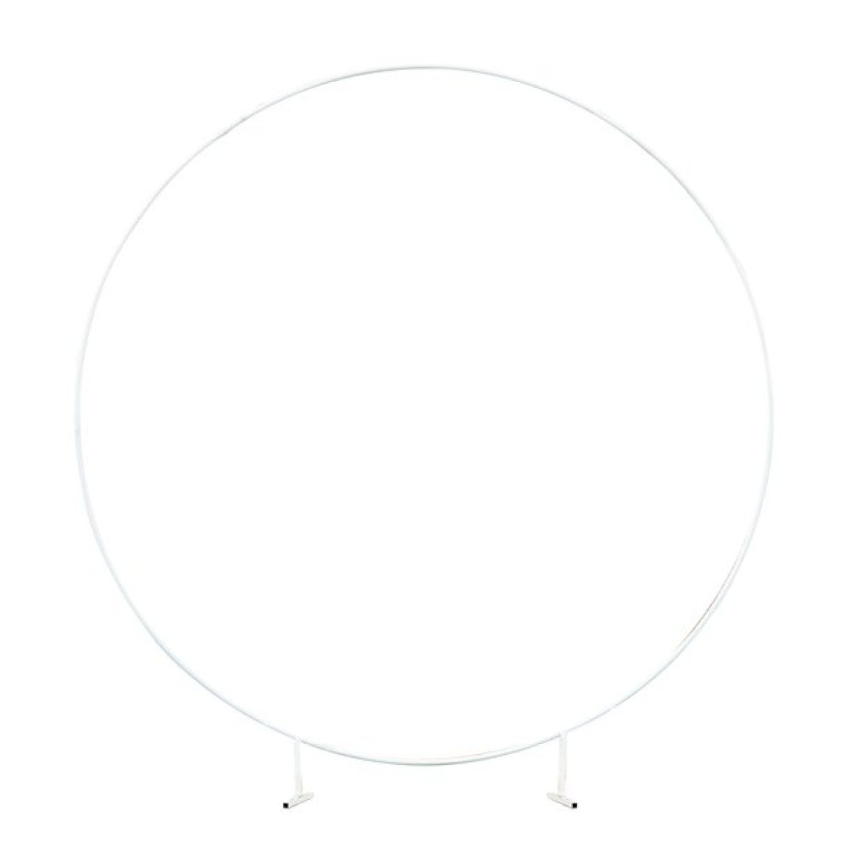 White Round Moongate Hoop - 2m