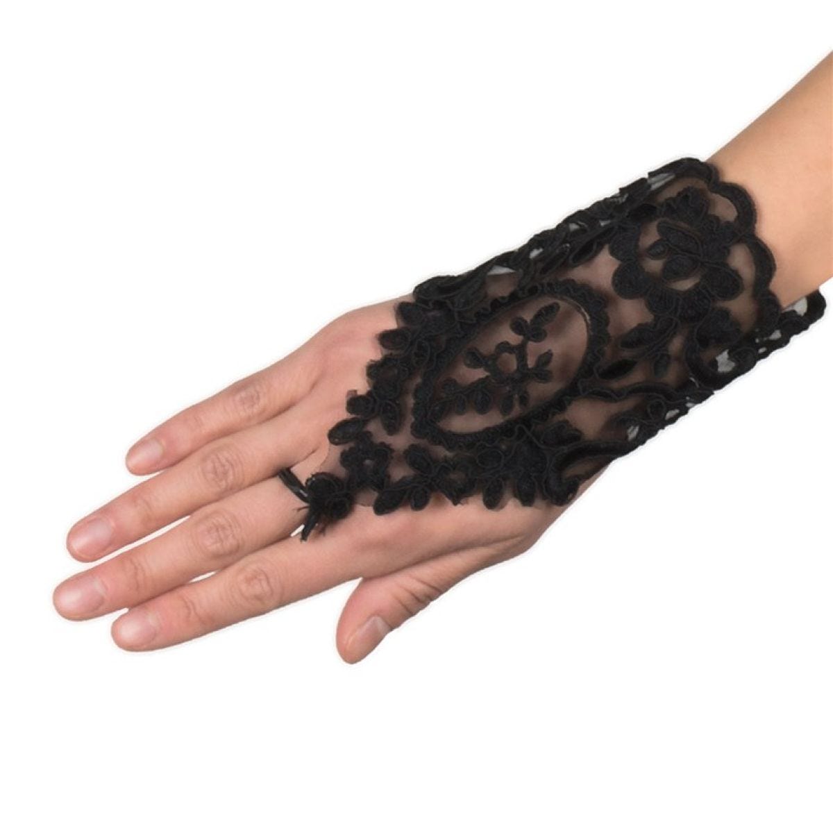 Black Lace Glovelettes