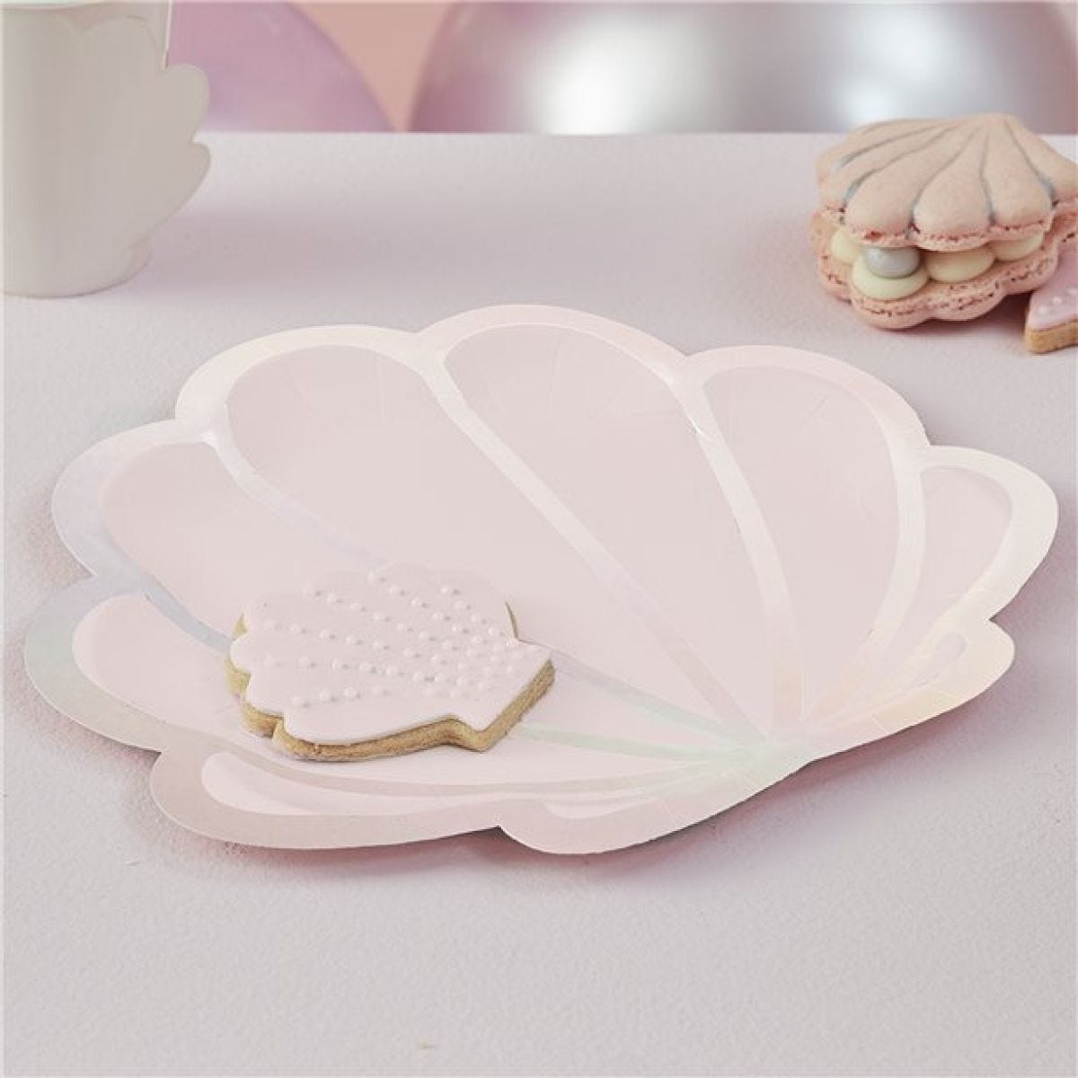 Mermaid Magic Shell Paper Plates - 23cm (8pk)