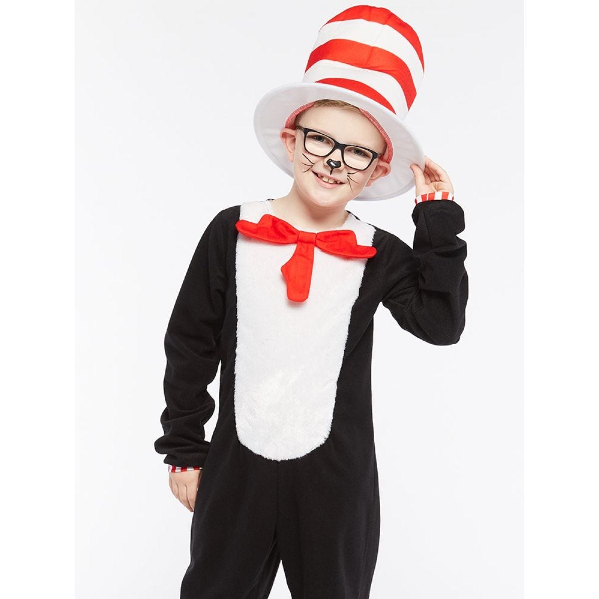 Dr Seuss Cat in the Hat Jumpsuit - Child and Teen Costume