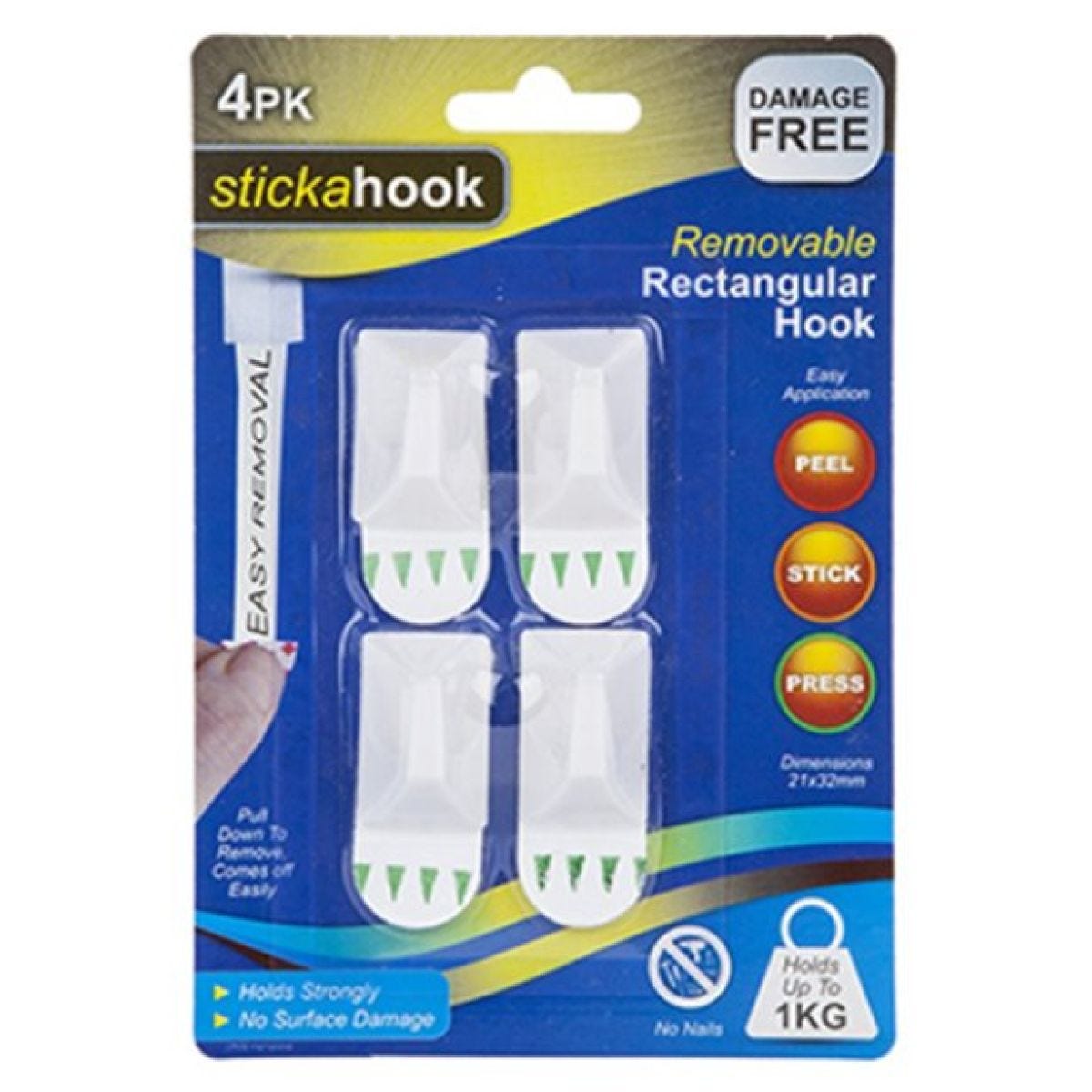 Stickahook - Removable Plastic Hooks