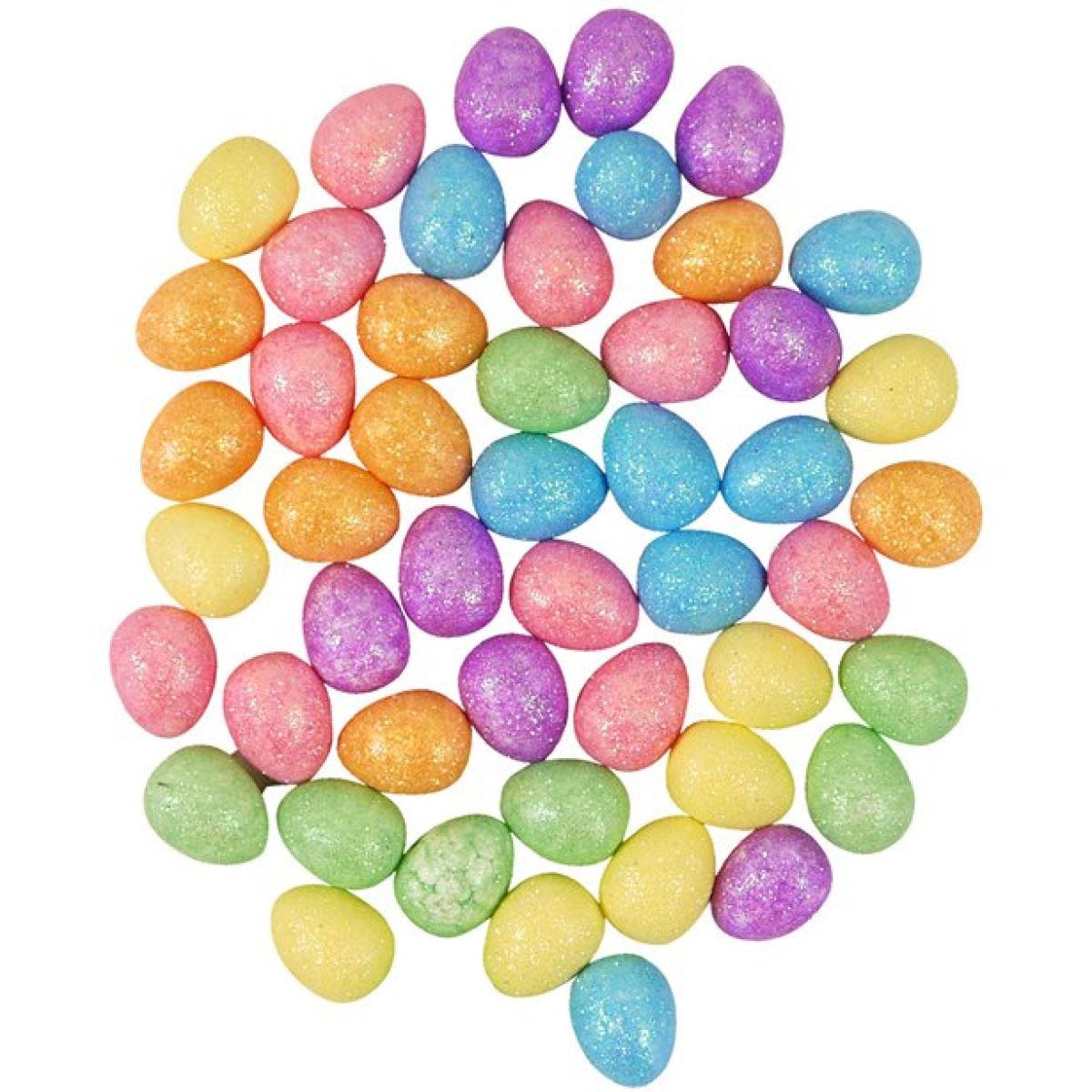 Glitter Foam Eggs - 2cm