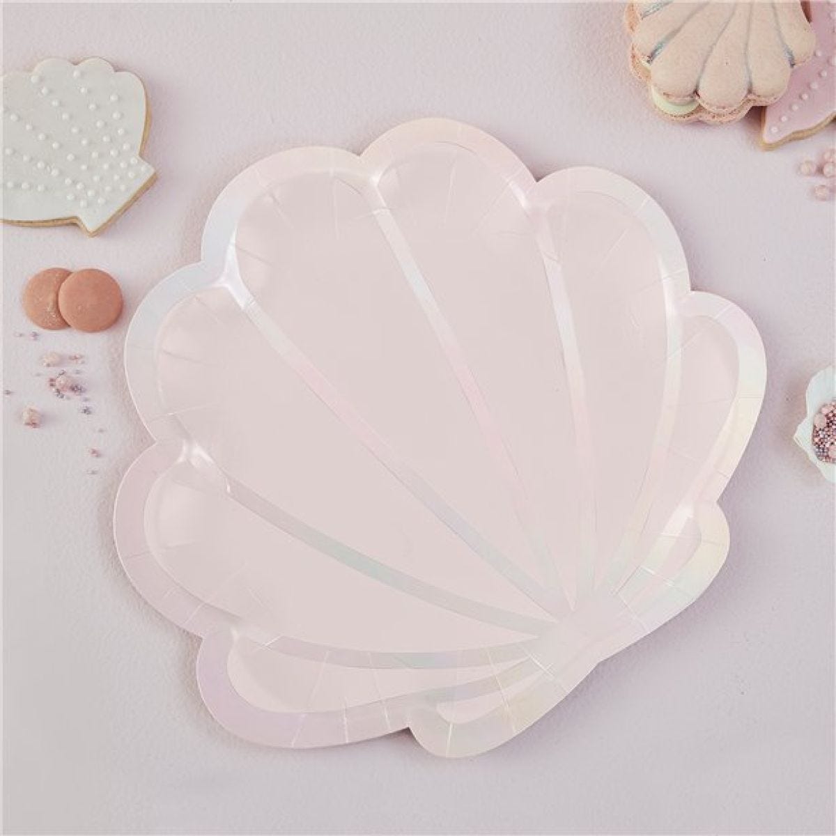 Mermaid Magic Shell Paper Plates - 23cm (8pk)