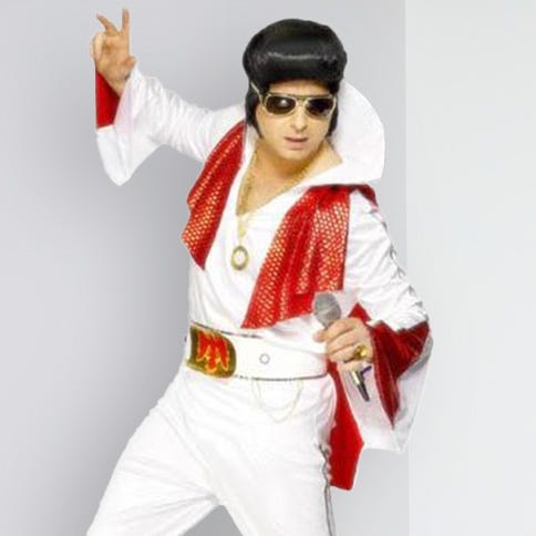 Man is Elvis costume