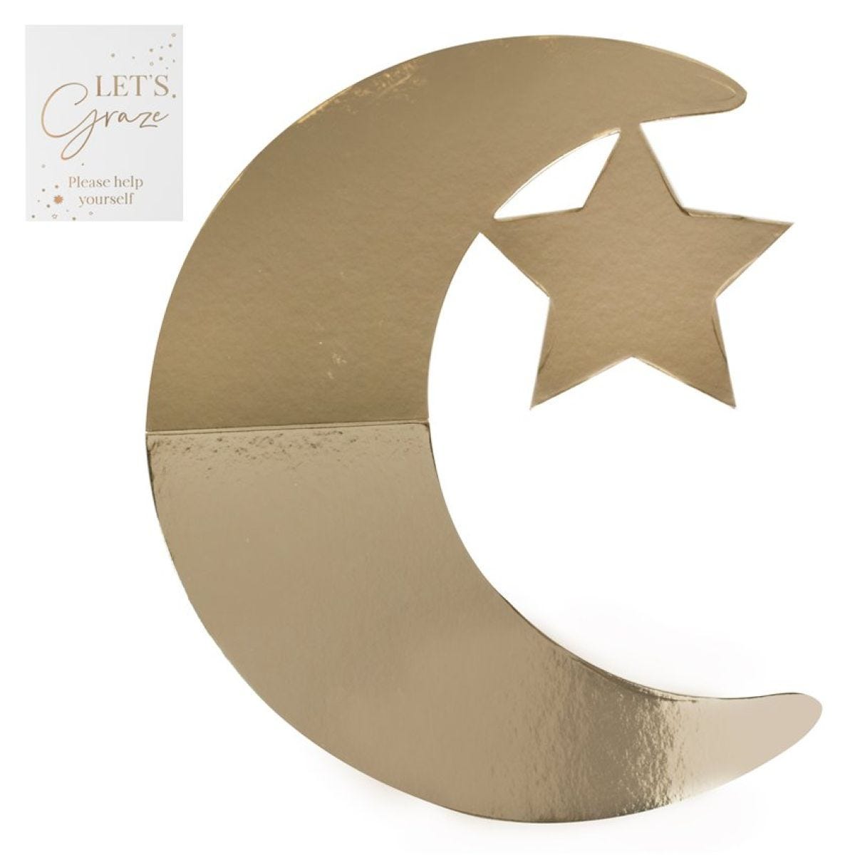 Eid Moon & Star Shaped Grazing Board - 46.5cm