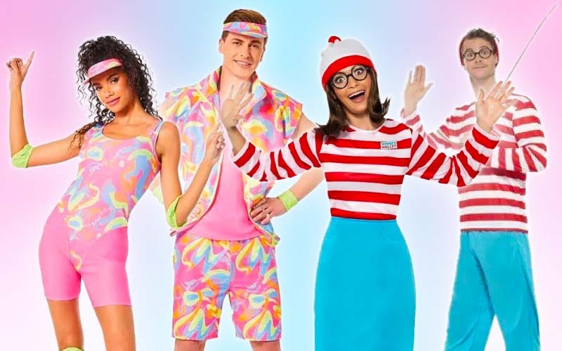 Couples fancy dress ideas including barbie and ken and wheres wally and wenda